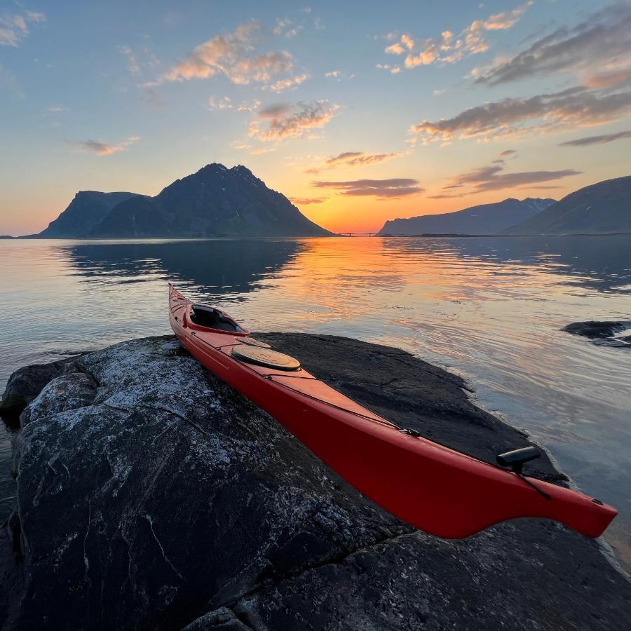 New! Luxury Cabin In Beautiful Lofoten Kleppstad Esterno foto