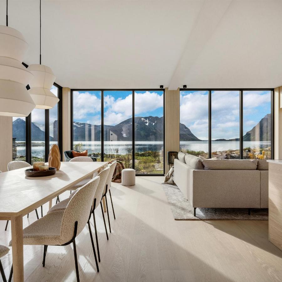 New! Luxury Cabin In Beautiful Lofoten Kleppstad Esterno foto