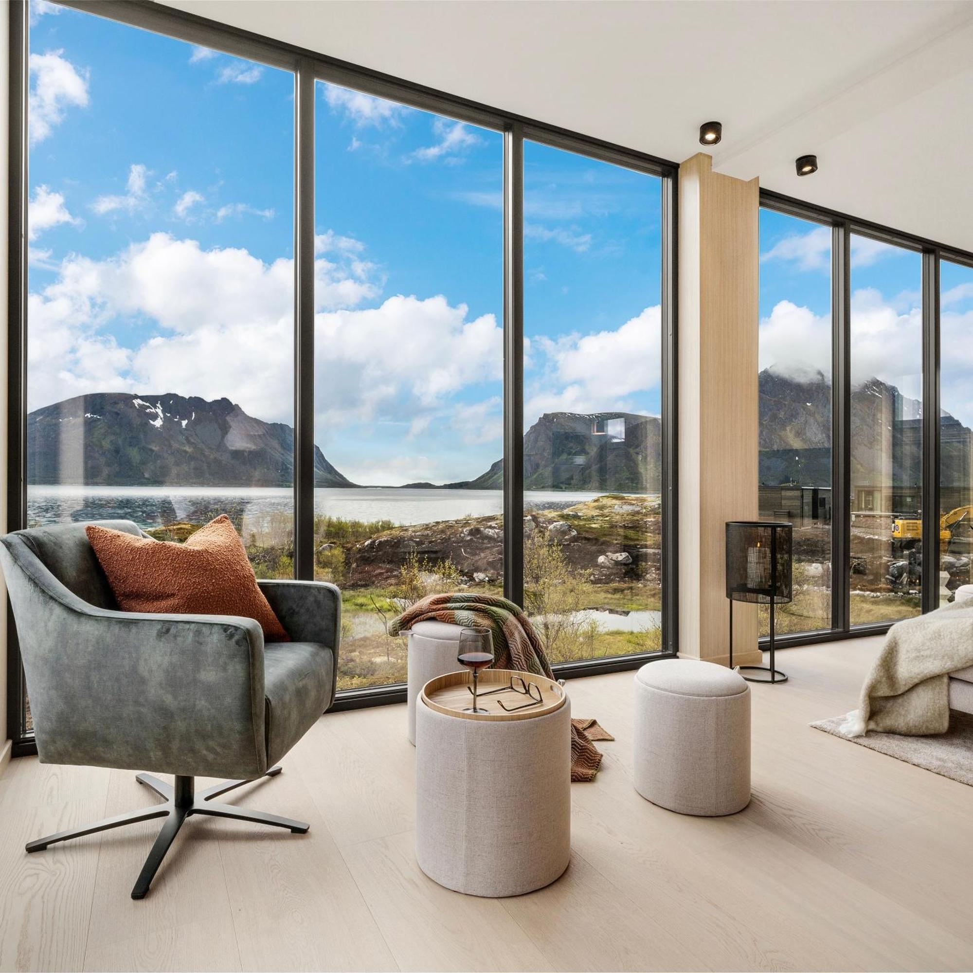 New! Luxury Cabin In Beautiful Lofoten Kleppstad Esterno foto
